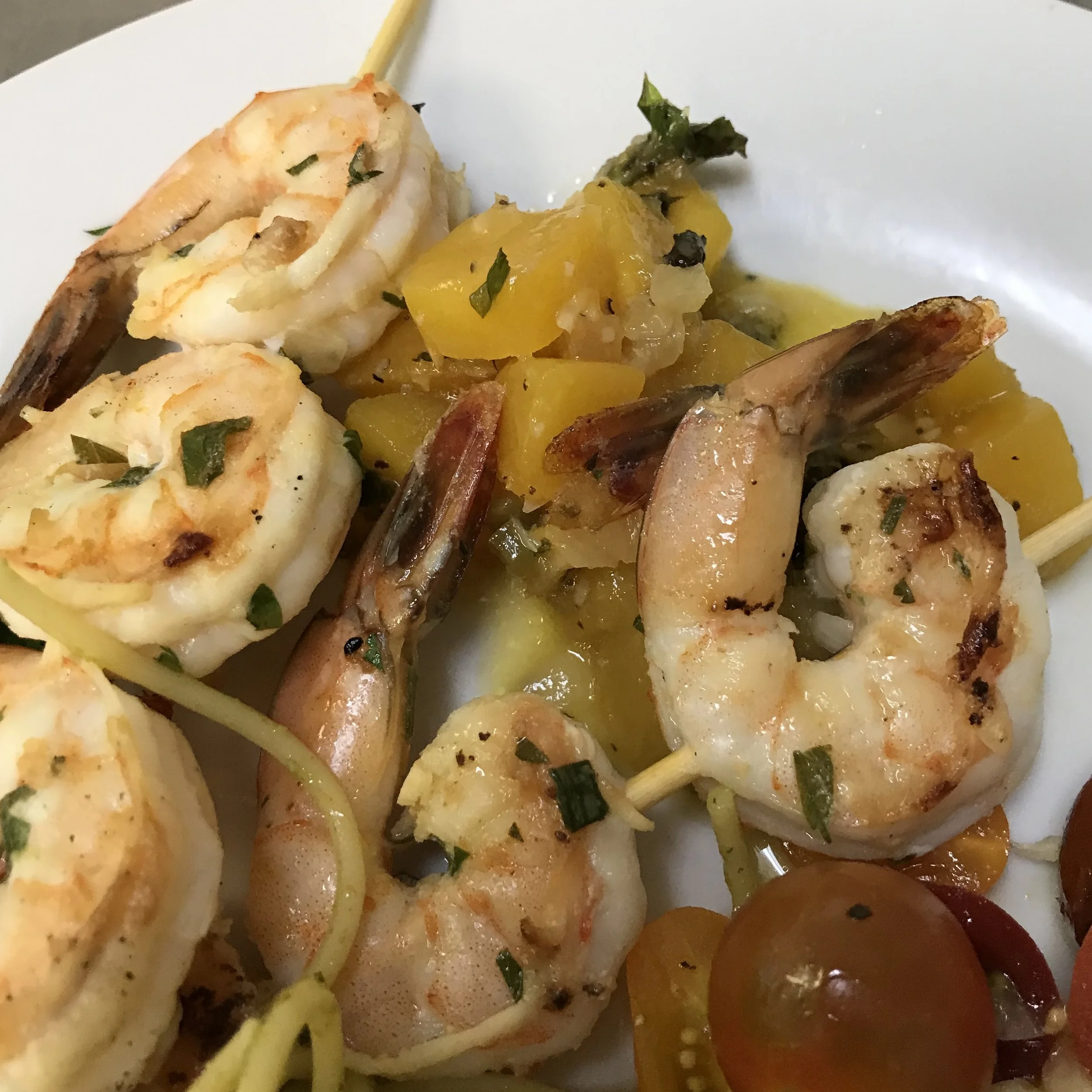 Grilled Herb Shrimp with Mango Salsa . Barefoot Contessa Parties! . Week 37