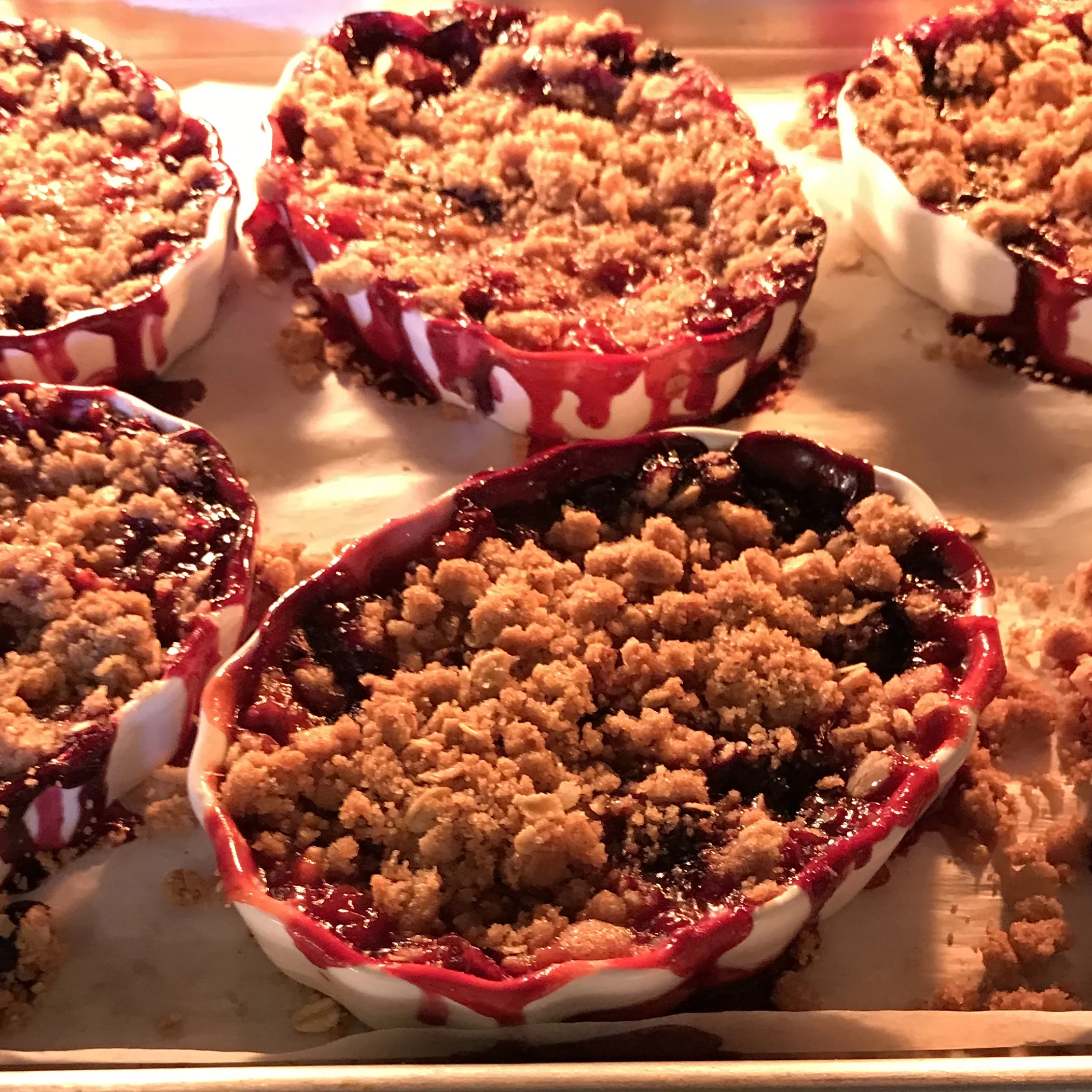 Tri Berry Crumbles . Make It Ahead . Week 38