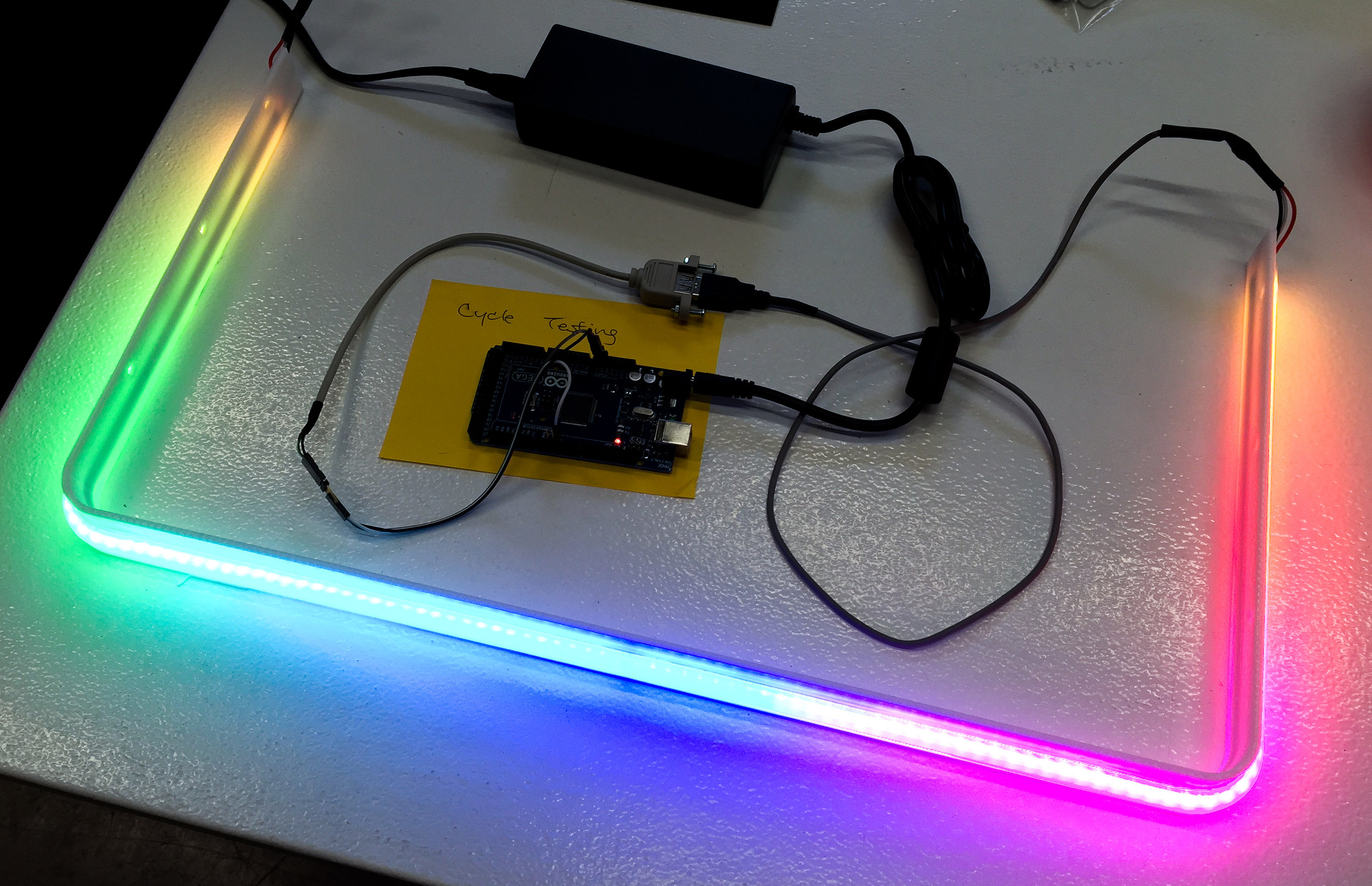 Mocking up a lighting feature for a design concept gives us a more realistic understanding of the effect.