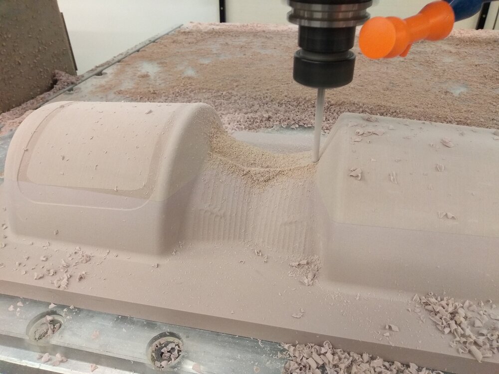  Prototype thermoform tooling being CNC machined in-house 