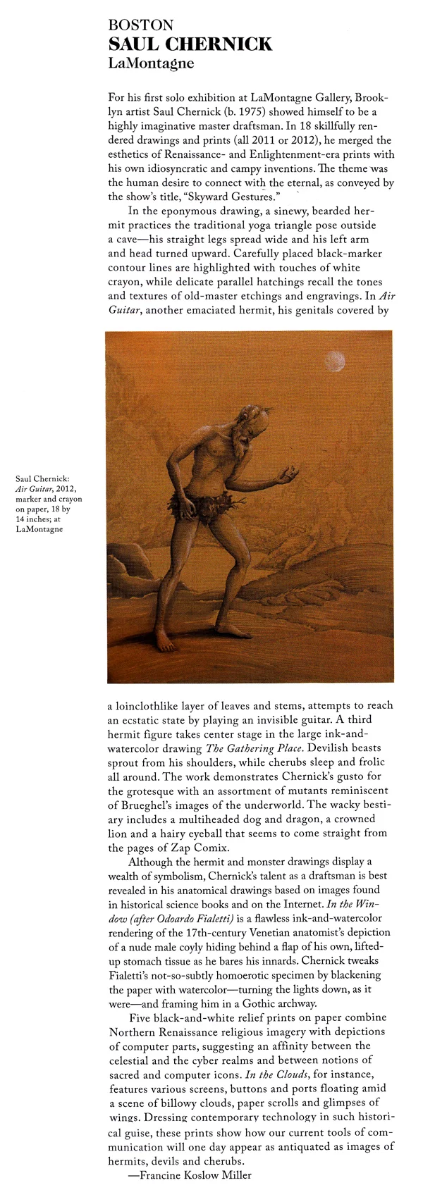 Art in America Review by Francine Koslow Miller