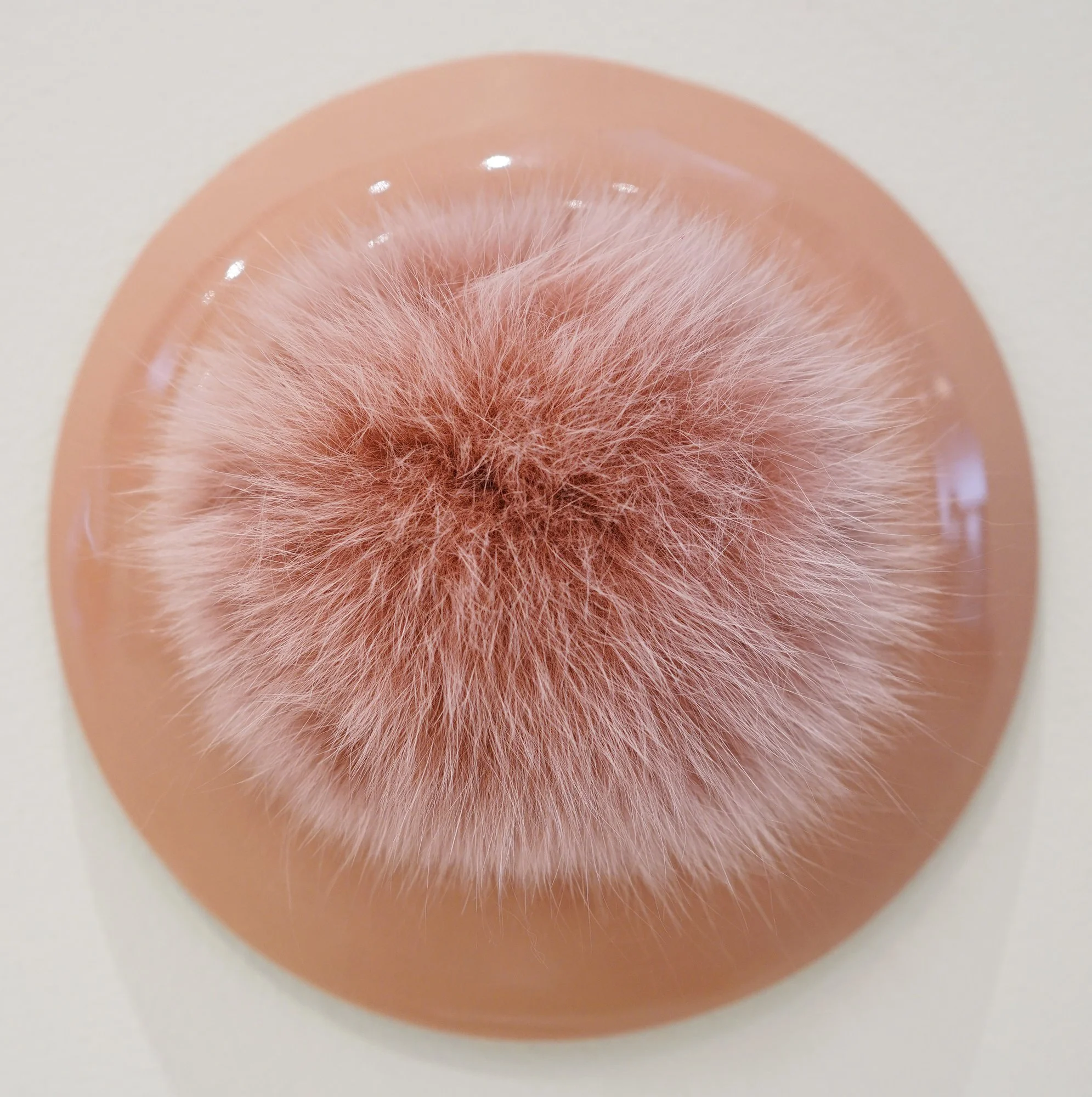 Round with Fur Ball in Pink