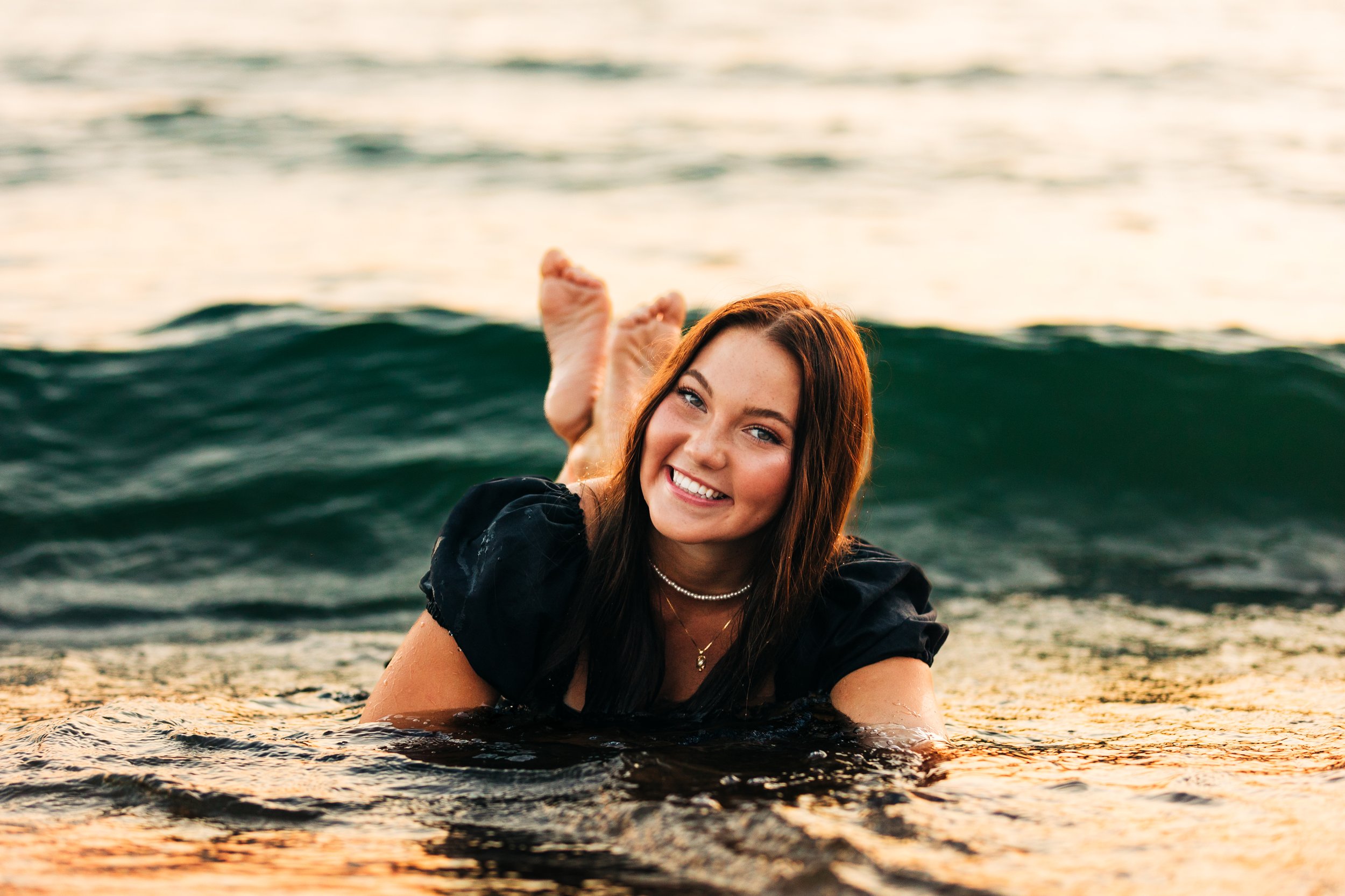 Ellie - Flower Fields + Lake Michigan Senior Pictures