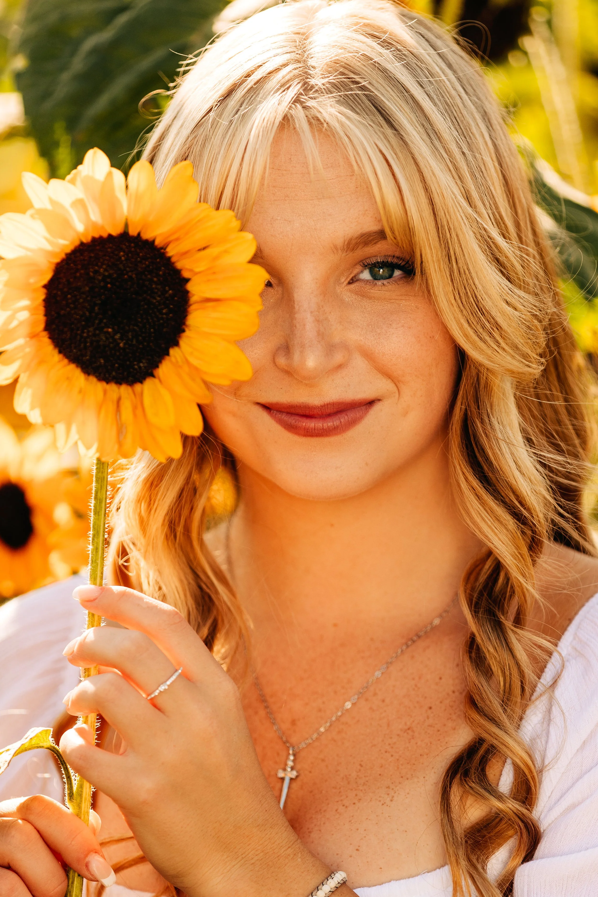 Alexandria - Sunflower Fields &amp; Beach Senior Pictures