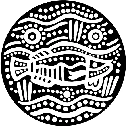 Aboriginal fish Available as signed giclee prints, 15cm sq (no mount)