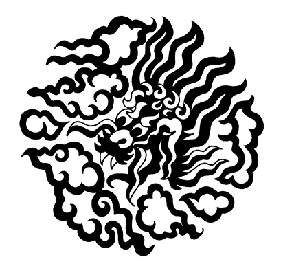 Chinese dragon Available as signed giclee print, 15cm sq (no mount)