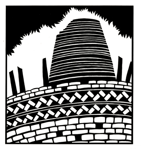 Great Zimbabwe Available as signed giclee print, 20cm sq (no mount)