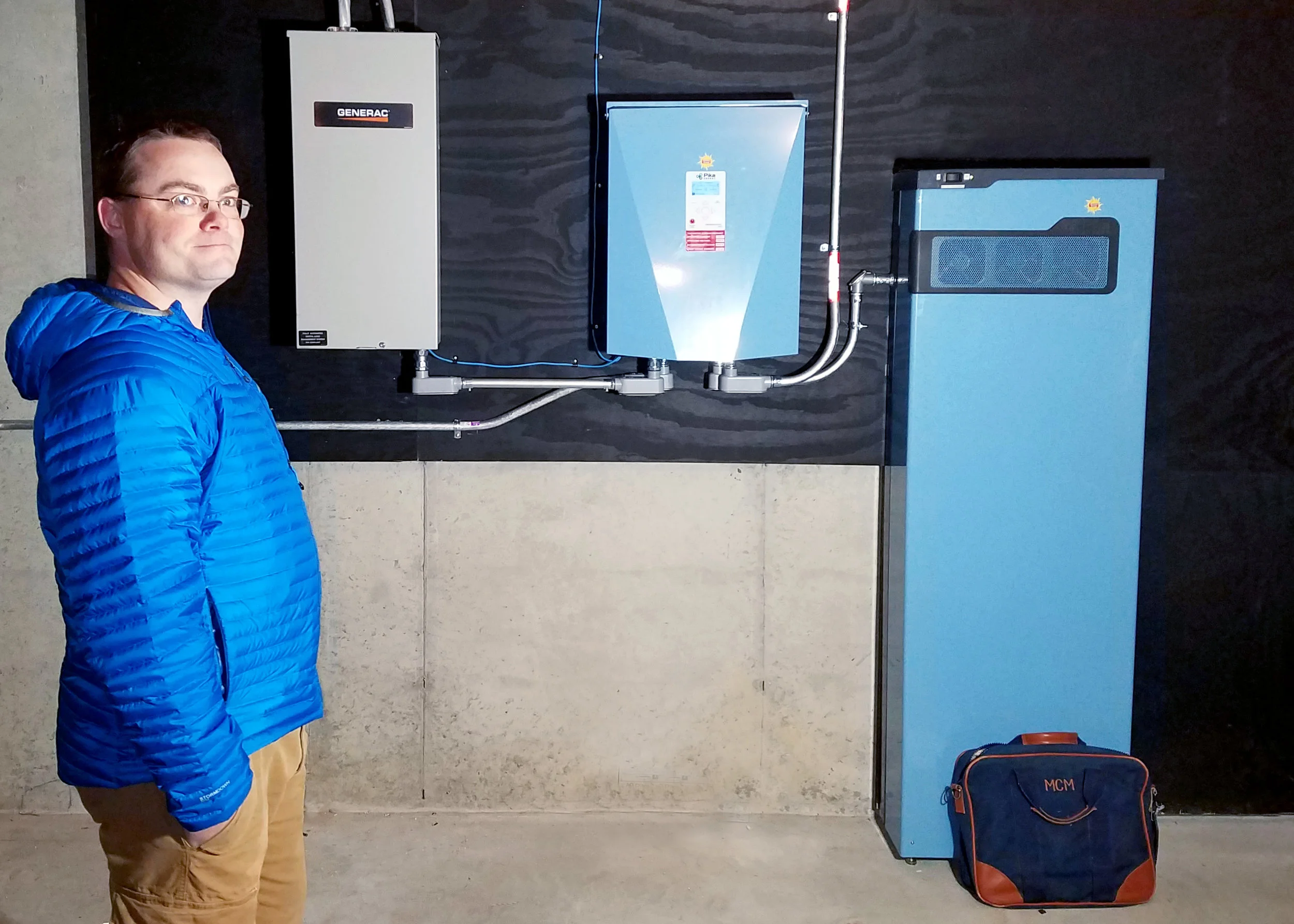 Matt Thomas' home uses a Pika Energy island to manage his power use and provide roughly 15 kilowatt-hours of electricity backup.