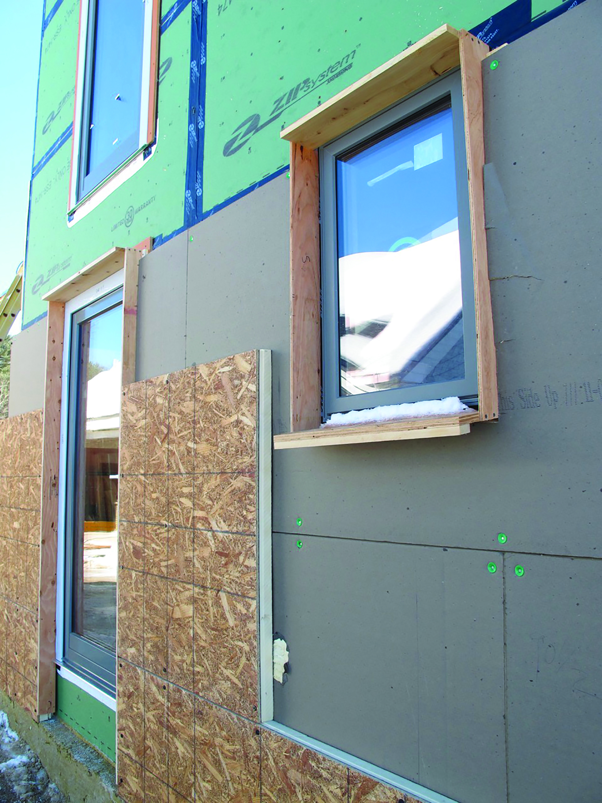 Thickened walls and inset windows aim to reduce heating requirements by mitigating thermal bridging and buffering the home against the elements. Photo: BrightBuilt Homes.
