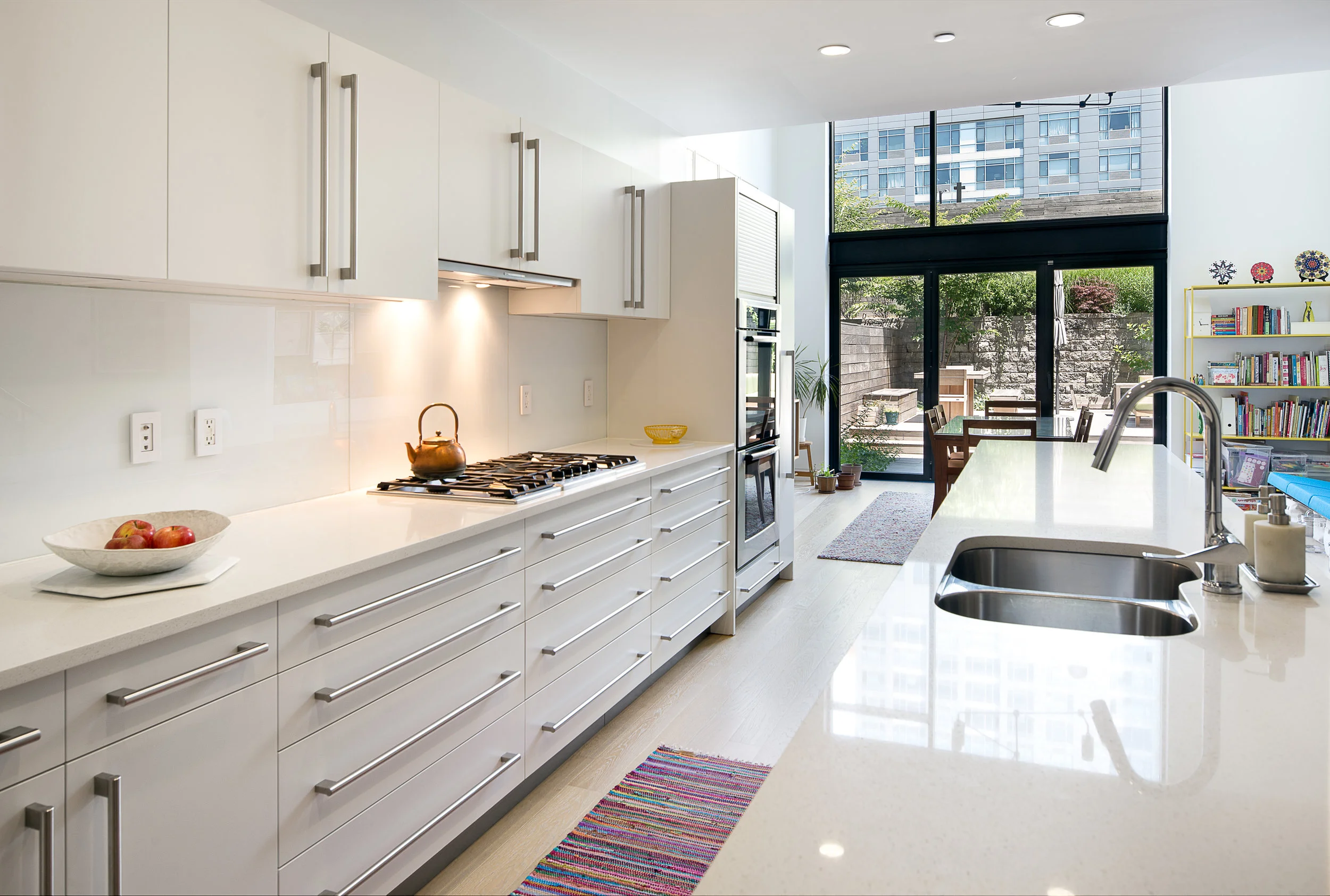 Pure Kitchen offers European-style custom cabinets that exclusively use water-borne coatings. This kitchen features soy-based adhesives in the plywood case construction. Photo courtesy of Pure Kitchen.