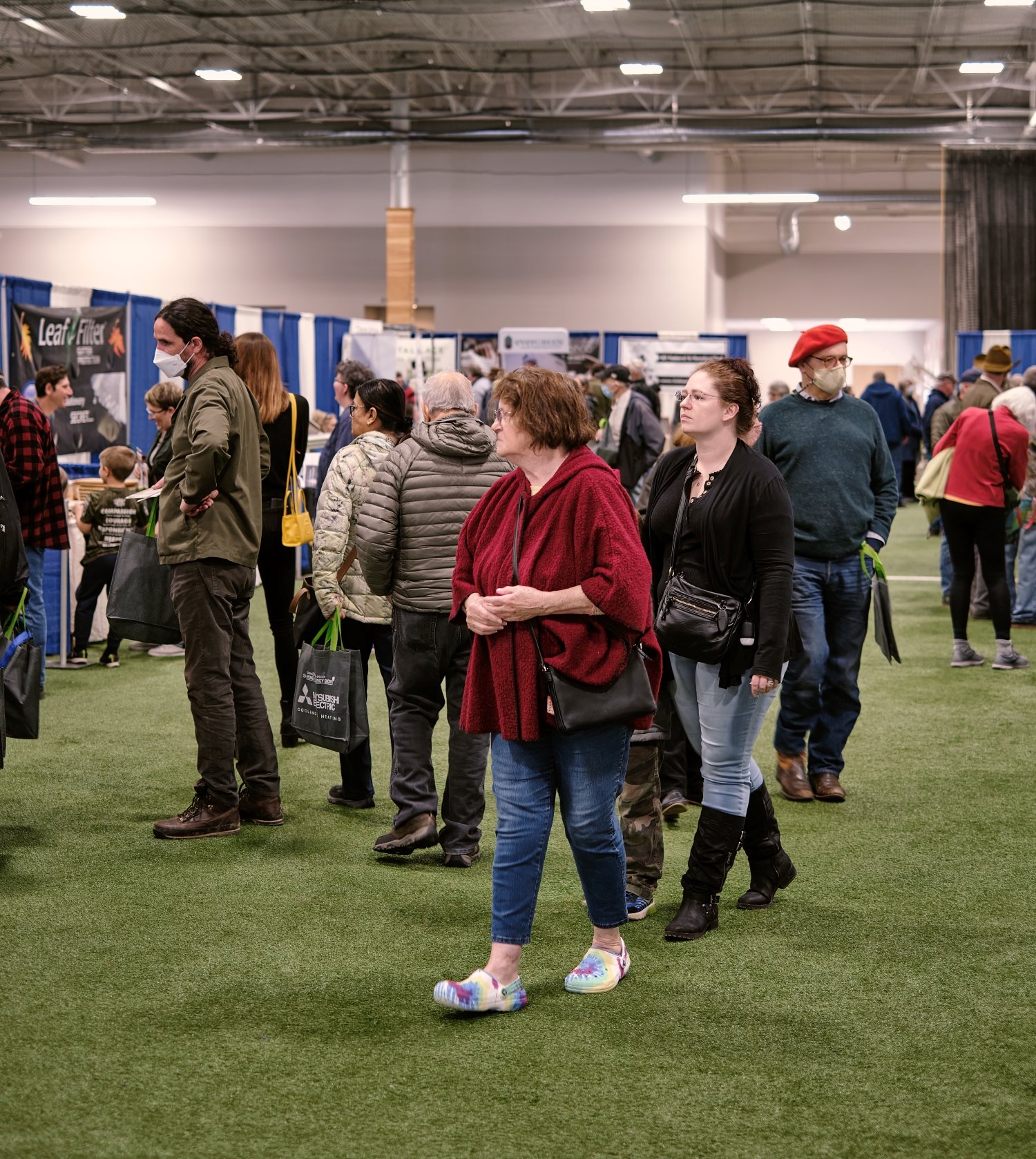 Walking around the show floor.