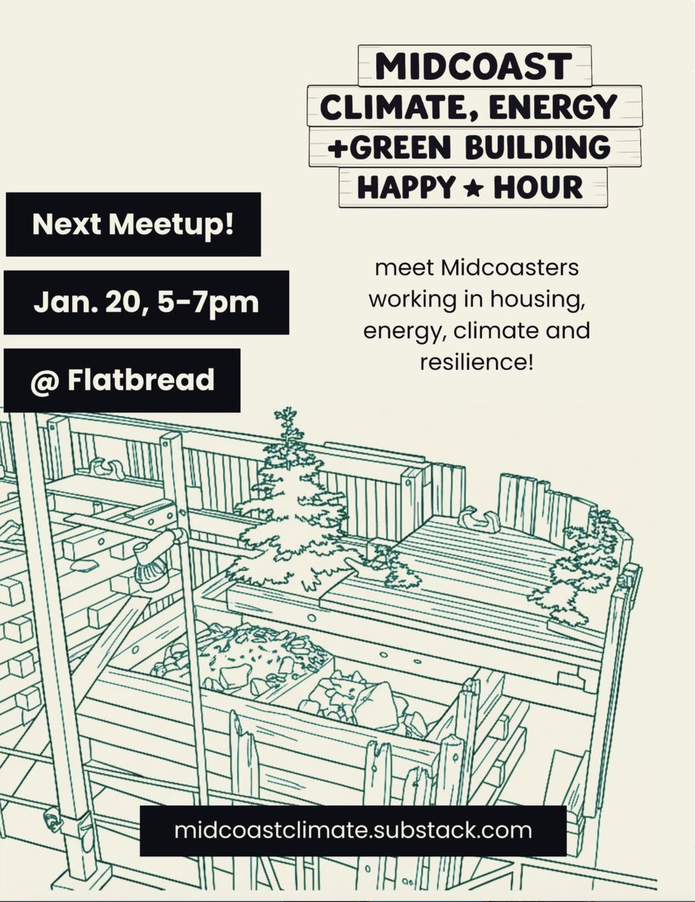 Midcoast Climate, Energy &amp; Green Building Happy Hour 