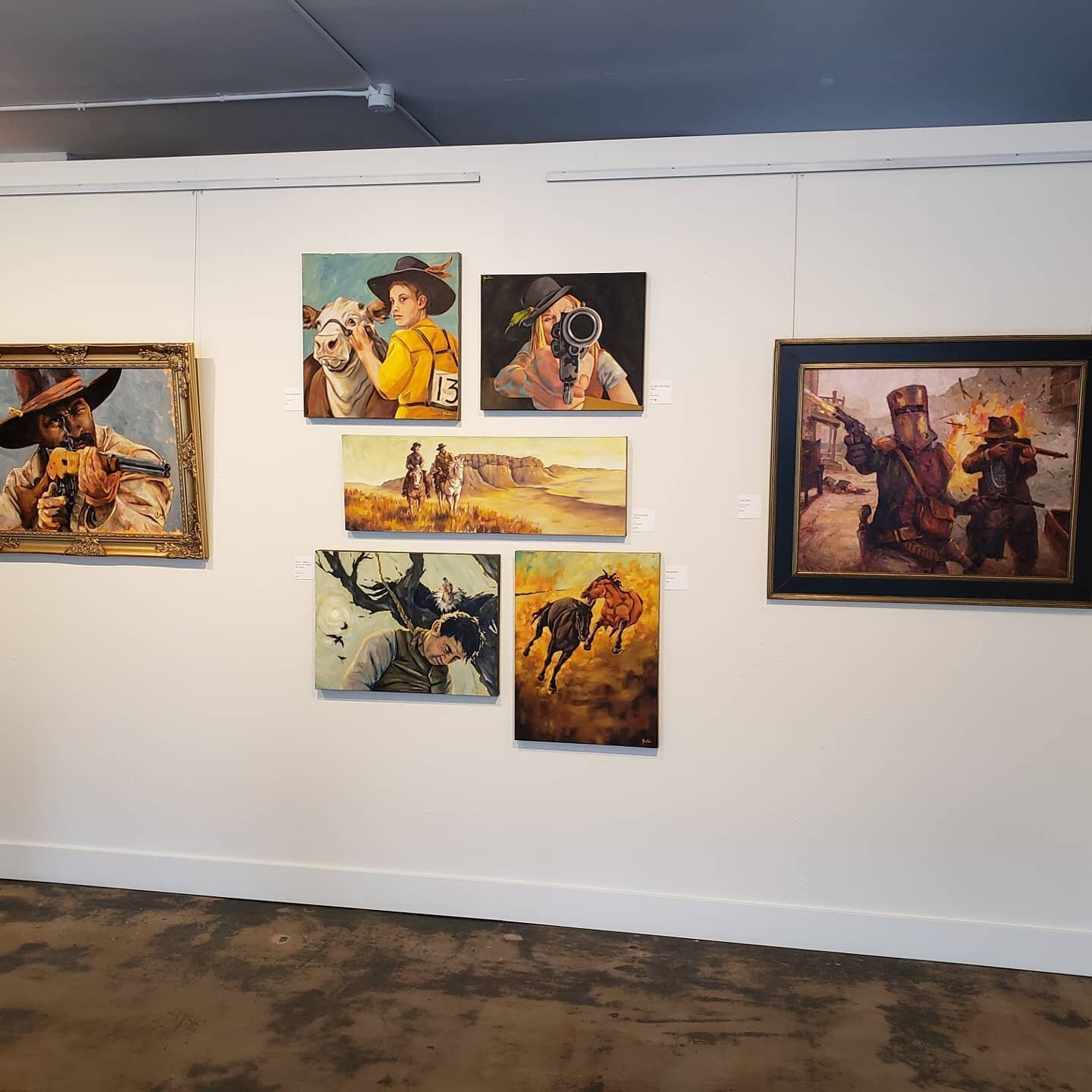 Our installation @kreuser_gallery . @phillearfineart @cmedovich
.
.
.
.
.
.
.
.
.
#kreusergallery #jesspreble #fineart #oilpaintingportrait #oilpainting #coloradospringsfirstfriday #coloradospringsart