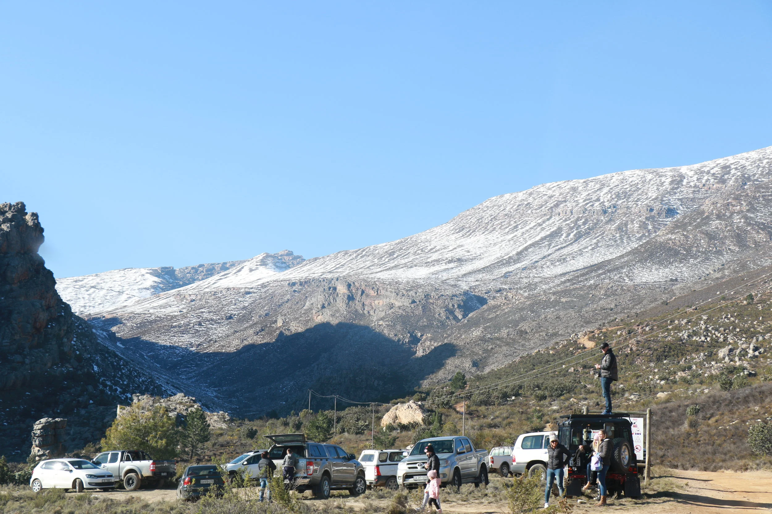  Base camp.  Have been told to let the tyres down to 1.5 bar pressure. When this photo was taken we did not know how far we were going or how difficult it would be.  Once you set off there was no turning back, It is all one way going up and at 1 pm y
