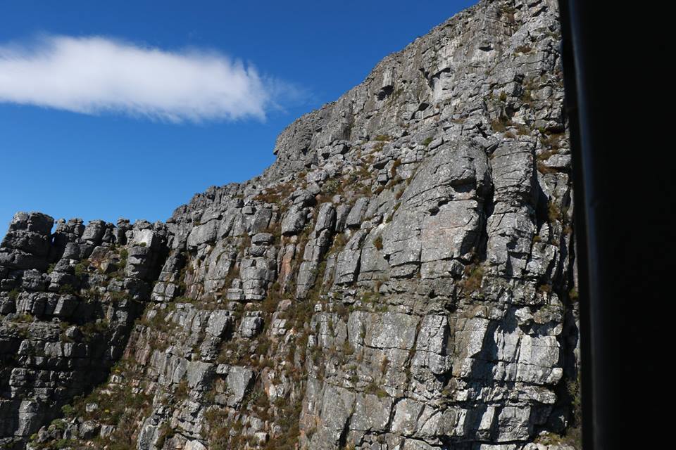  right up against the face of fortress….Table Mountain. 