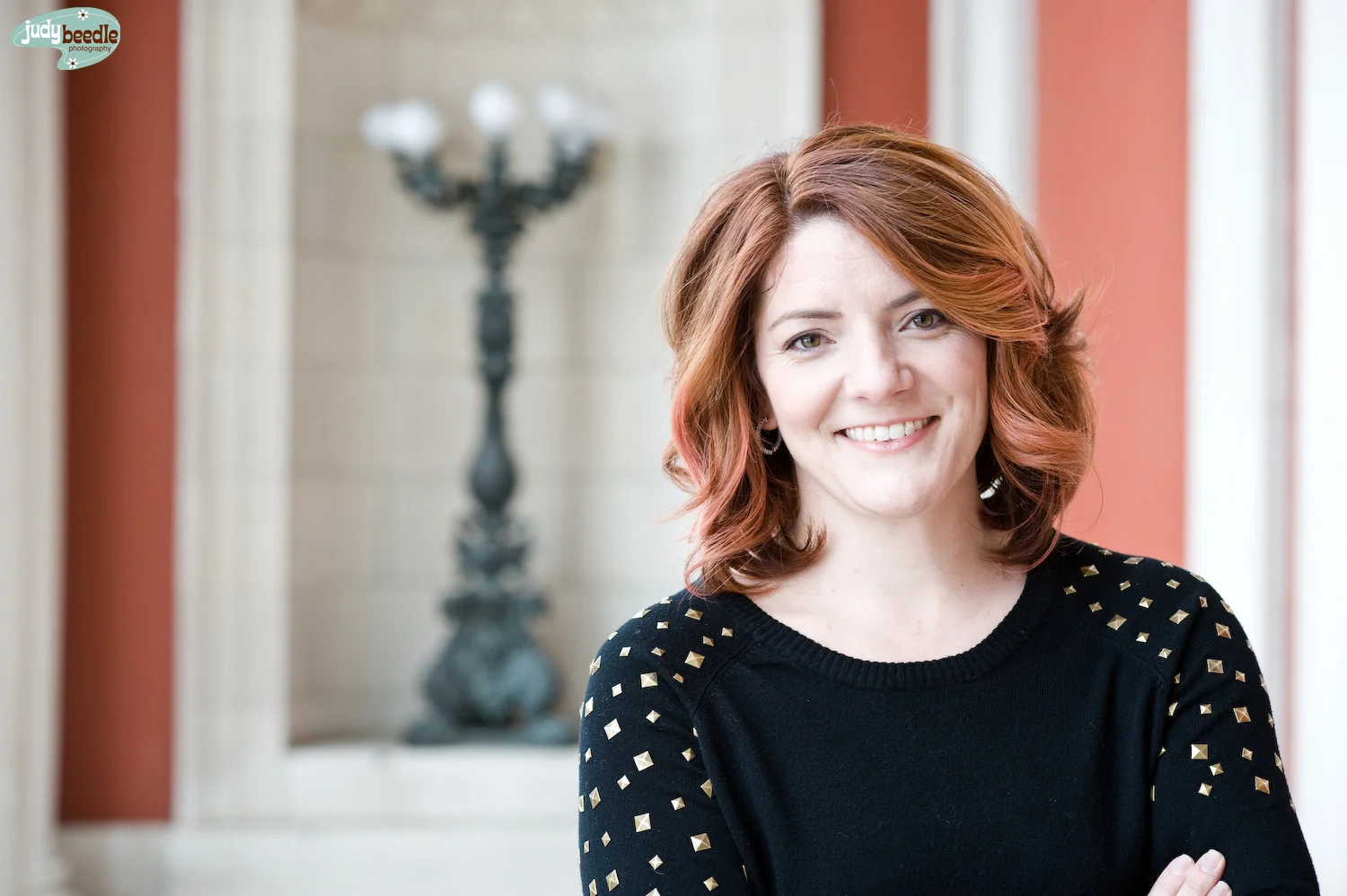 Michelle, Hair Stylist Extraordinaire. This image is my favorite from her session, but not the one she chose based on what she needed to use the image for. Taken in January / roughly 3:30 pm / with snow on the ground. Yes, we are outside - in an entry way before entering a museum.