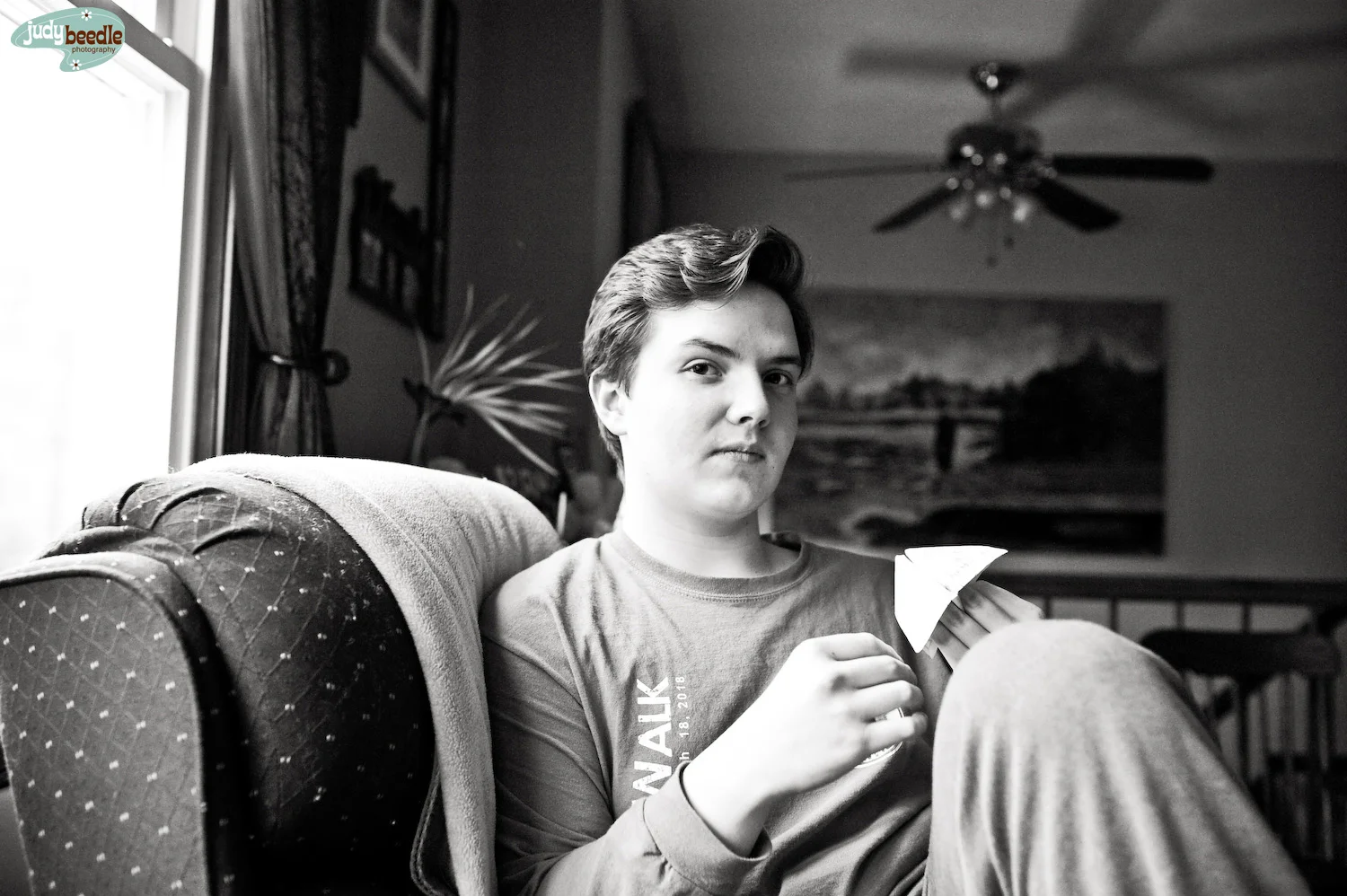 3/31 in the final days of 15 he sat in a chair, chatting with me, and played with his sister’s homemade ‘fortune teller.’