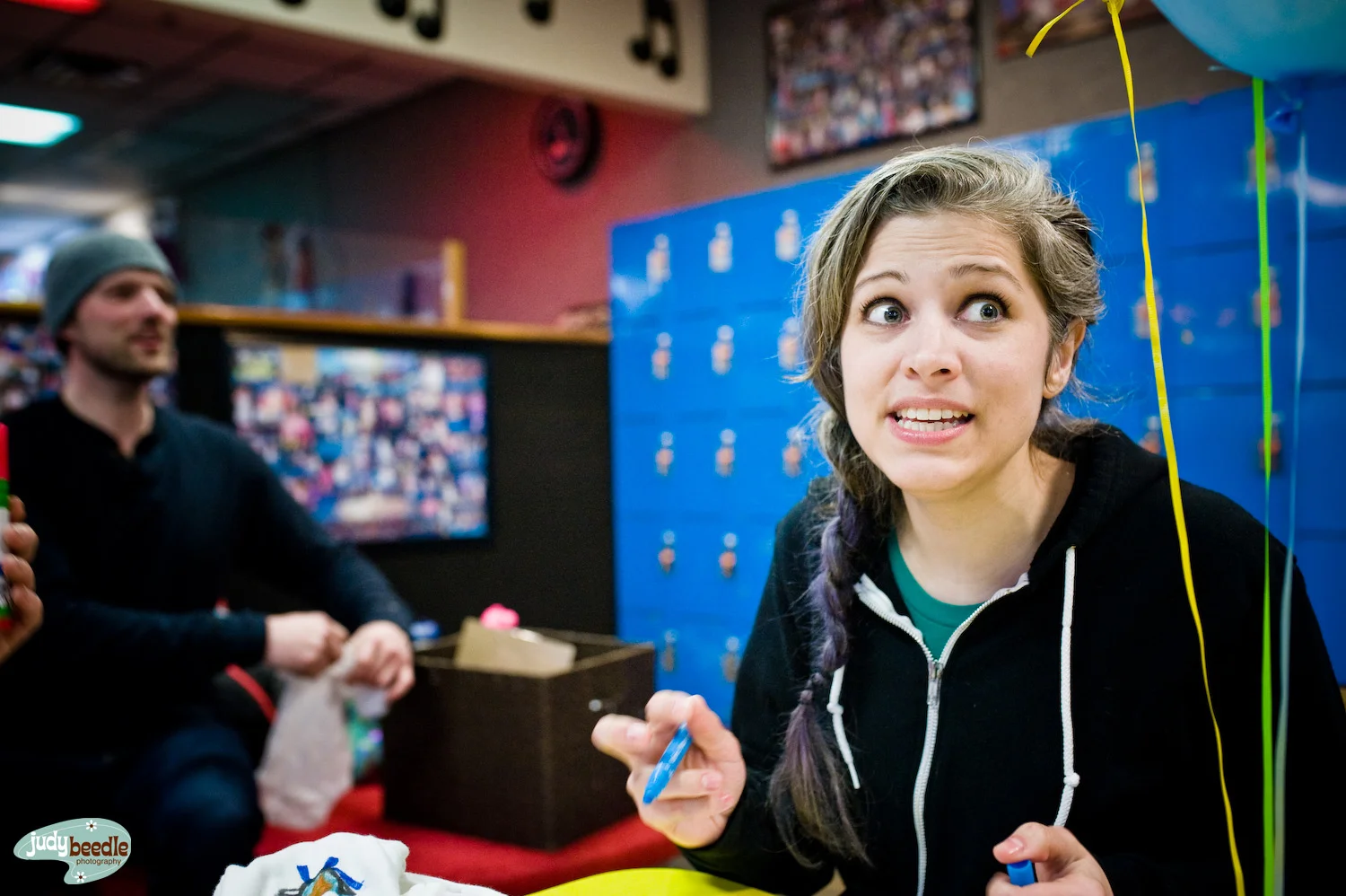 The serious business of decorating onesies.