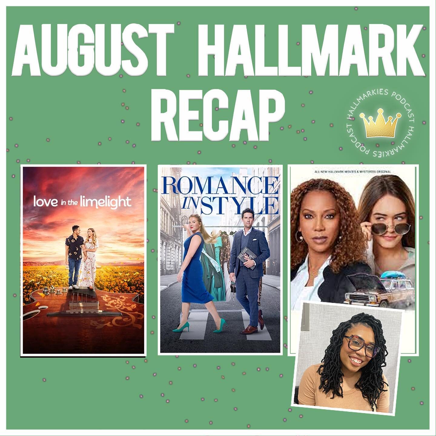 We cover 11 movies! August Hallmark Recap with Dear Hallmark (Splash of Love, Groundswell) 

Available wherever you listen to podcasts 
@michelle_b_82 @rachels_reviews #hallmarkies @dearhallmark 

Link in Bio

YT: youtu.be/hwYy9J7wCnc 
Audio: https:/