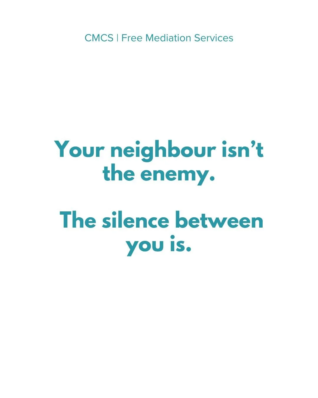 Silence might feel safer. But it rarely solves the problem.

It&rsquo;s not always the loud music.
Or the barking dog.
Or the blocked driveway.

It&rsquo;s the silence that makes things worse.

The tension. The avoidance. The quiet resentment that bu