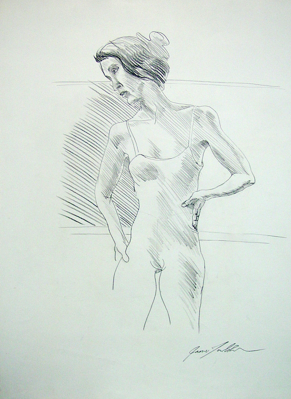Thin Standing Female Looking Left, circa 2002