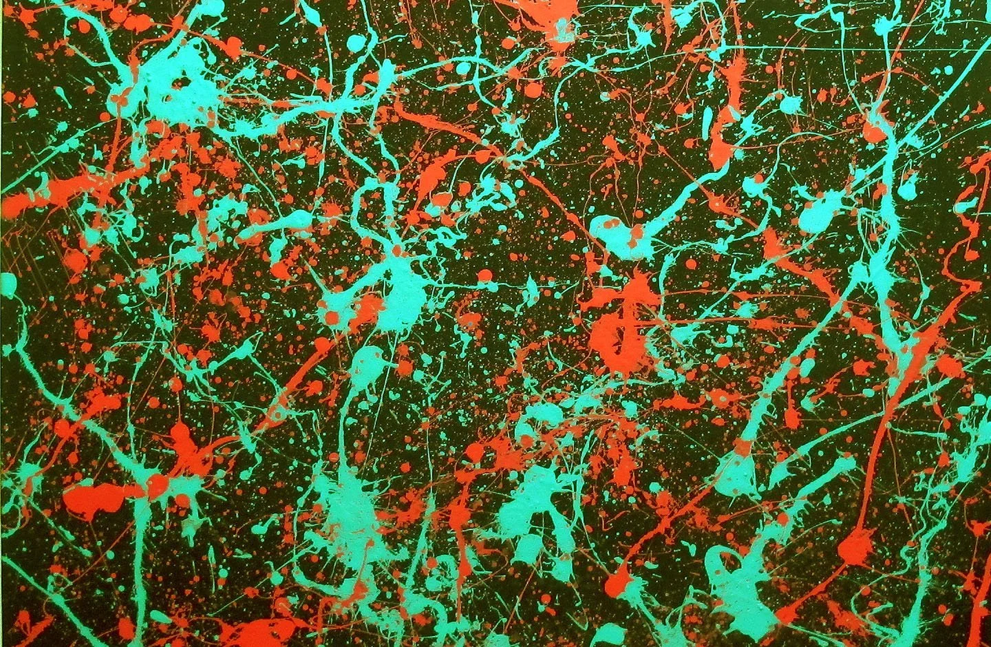 Warm Red and Cool Green on Black