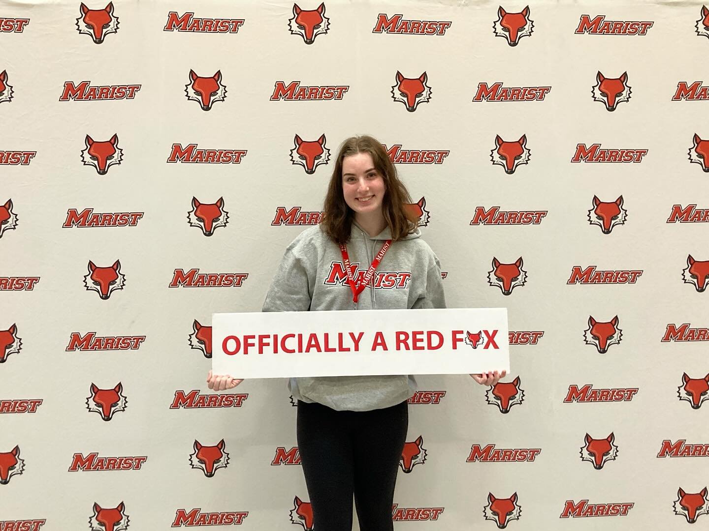 Officially a Red Fox! Congratulations to Sarah from Pinkerton Academy, NH on her decision to attend Marist College where she will study Psychology!