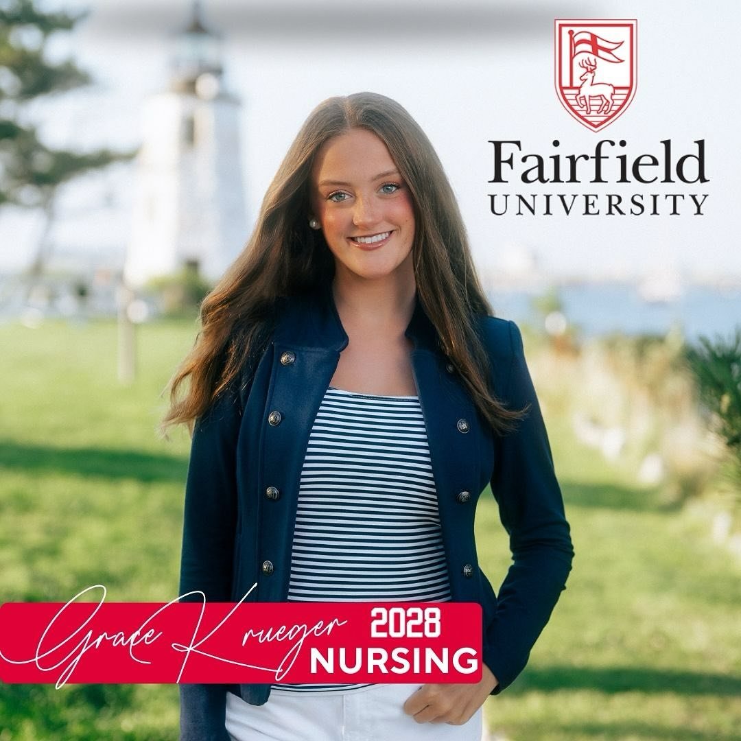 Congratulations to Grace from Bedford, NH on her decision to attend Fairfield University as a nursing major! 🩺&hearts;️🎓