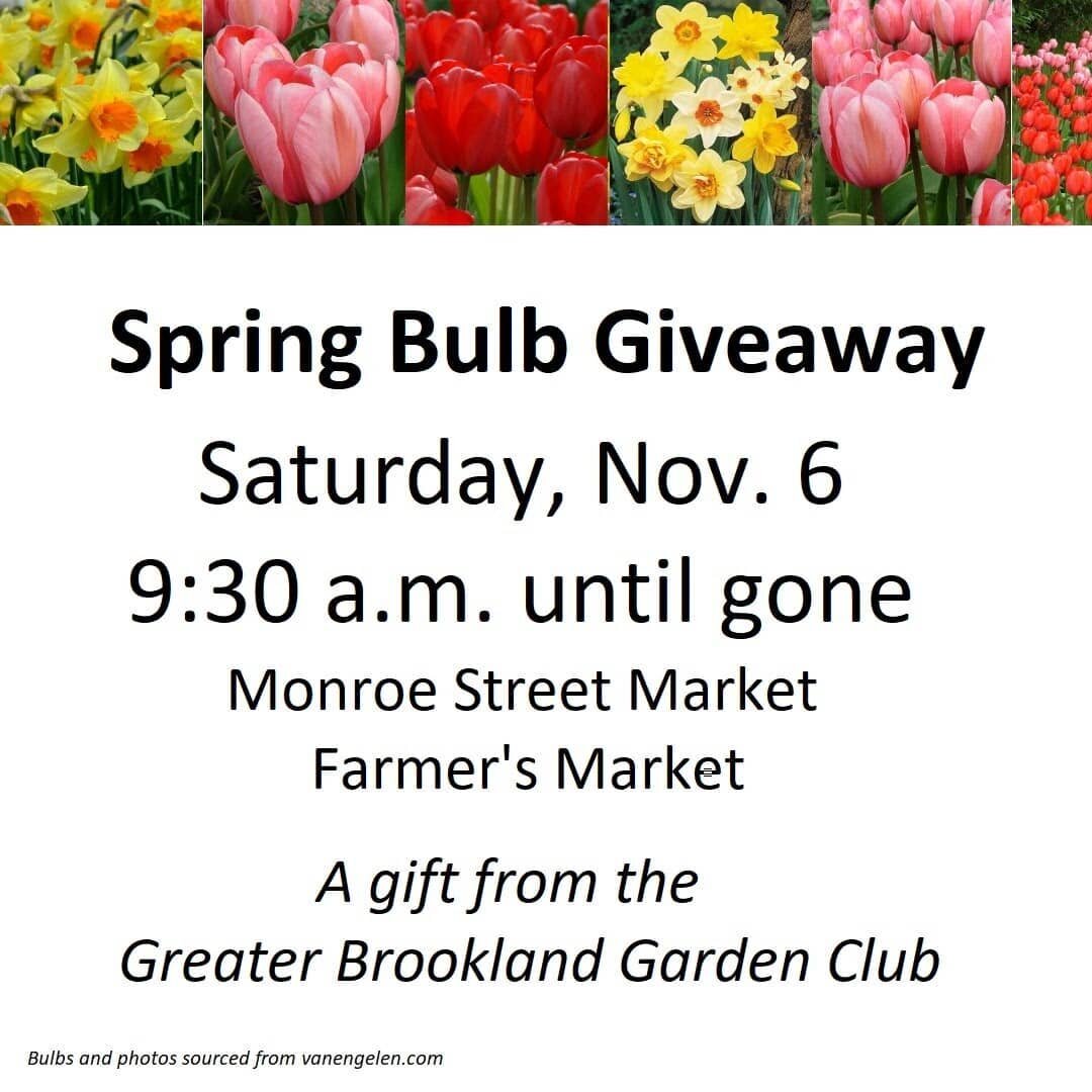 Mark your calendars! We're excited to host our bulb giveaway again this year. We invite you to take some home and add to the beauty of Brookland's spring. We'll include some planting tips too. 🌷🌱