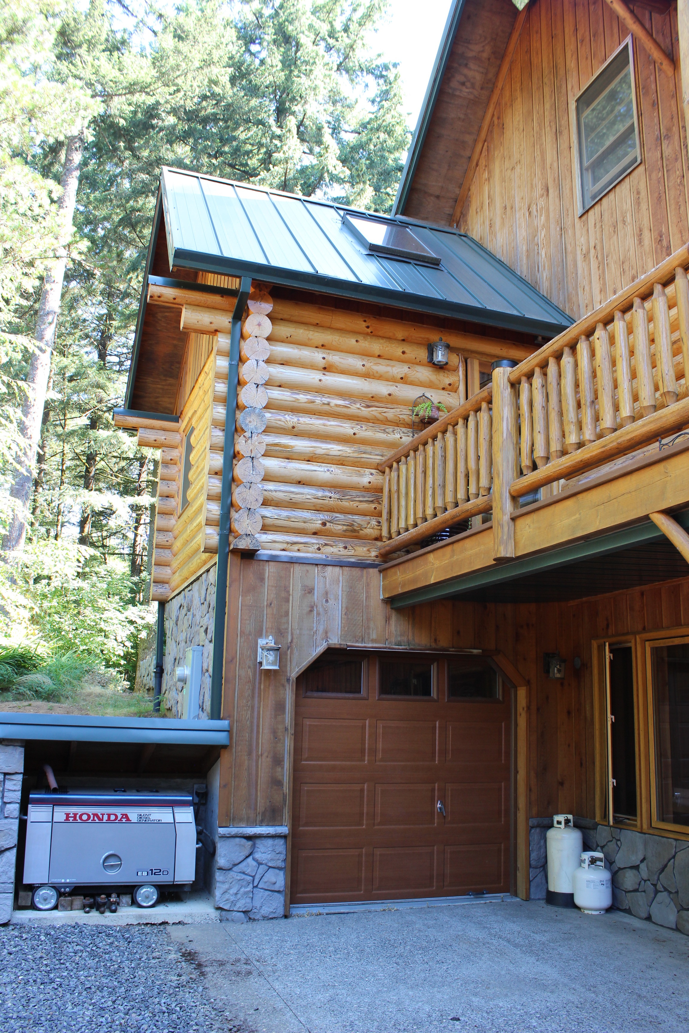 Porch Railing Installation and Log Bathroom Addition