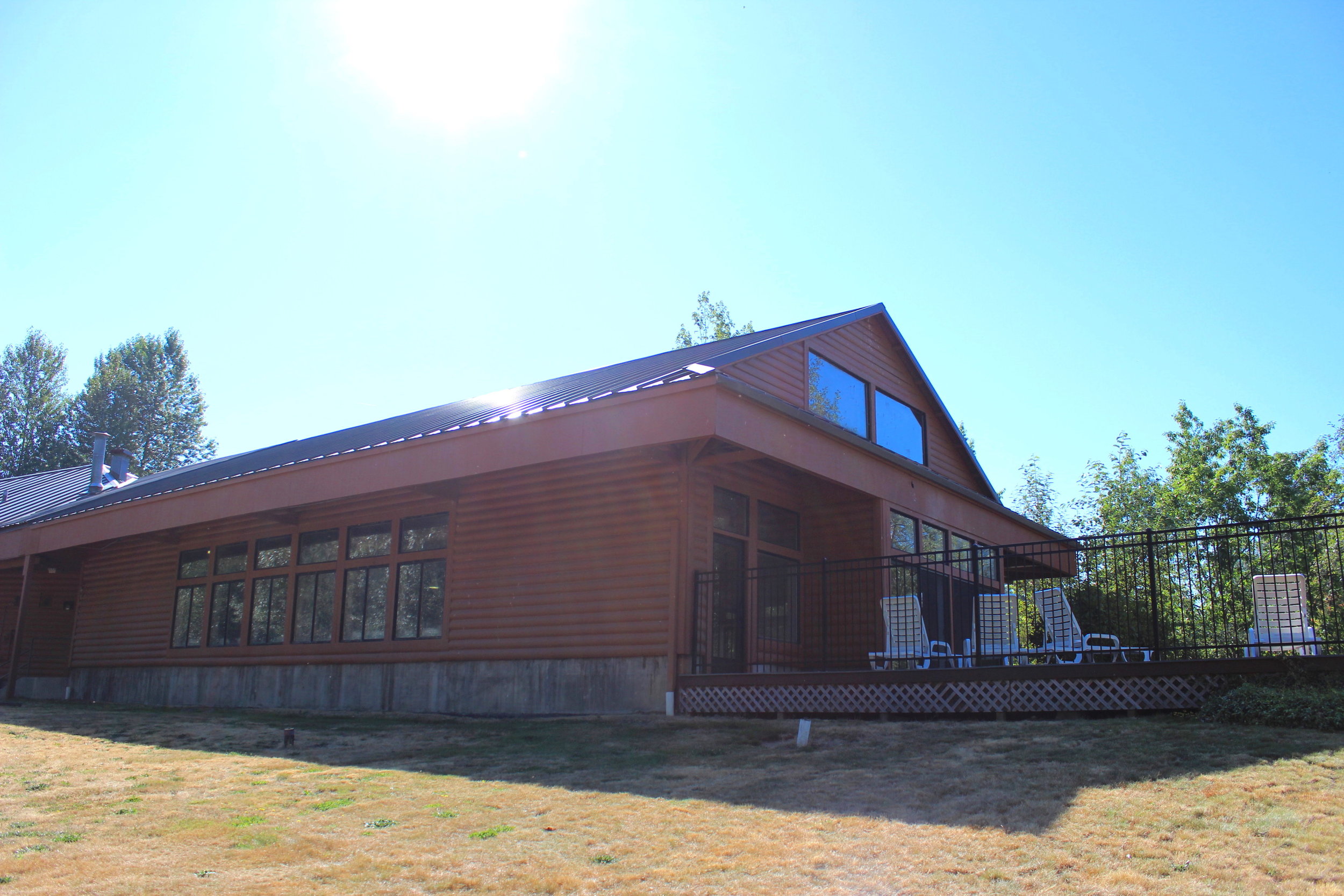 Recreation Center roof, railing, and deck