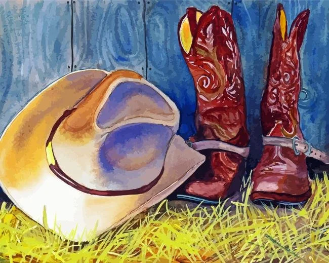 Cowboy hat and boots painting.jpg