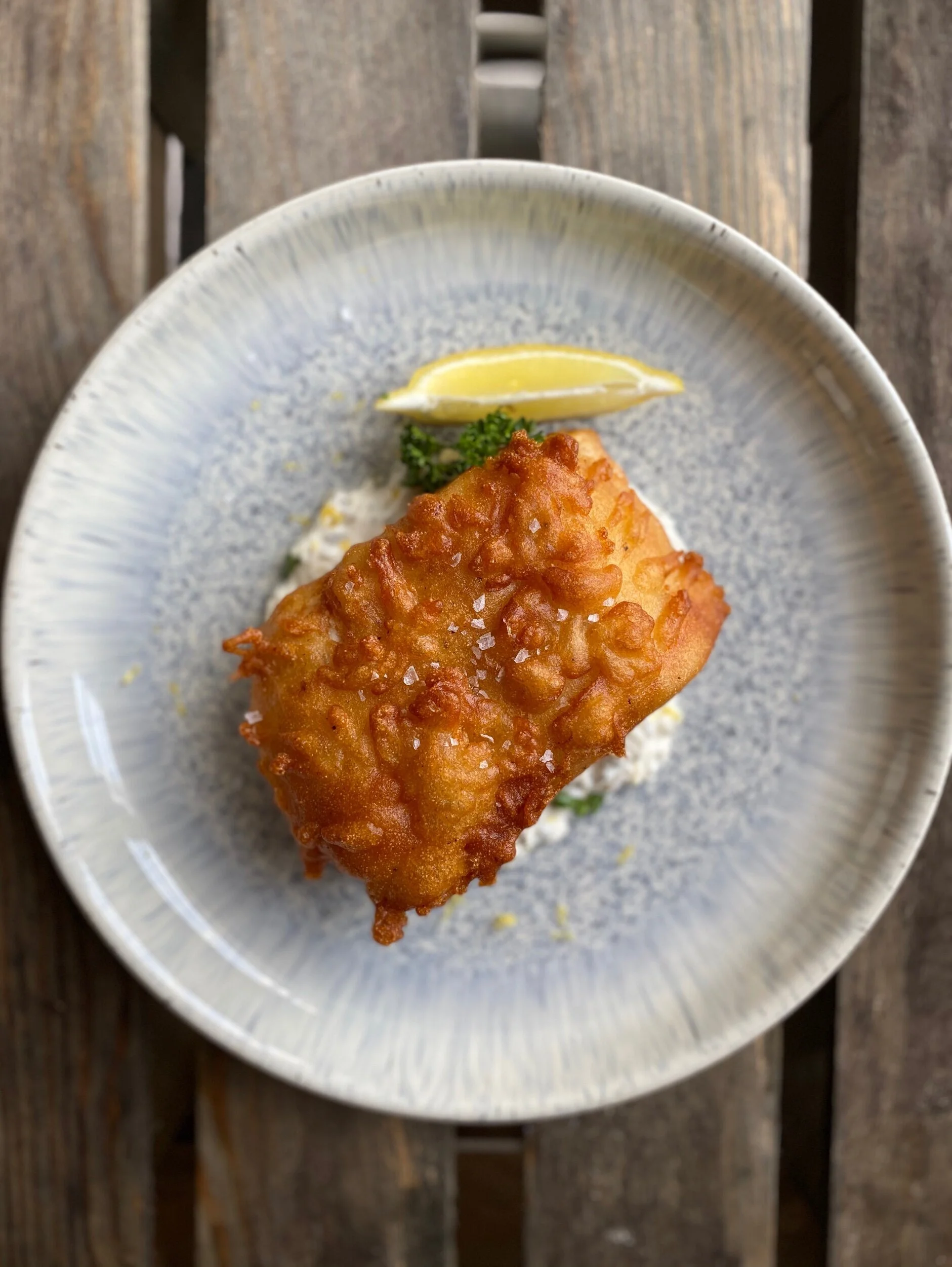 Crispy Lemon Battered Haddock with Homemade Tartare Sauce