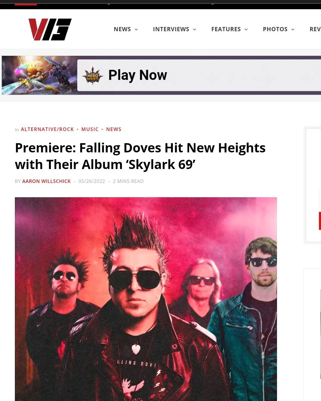 Thanks to the always fantastic @v13media for the debut of hollywood legends @fallingdovesmusic of @pacificrecords latest LP Skylark 69 the Falling Doves are currently bringing back rock n roll to the globe on their 2022 Double Vision World tour 🎸⚡