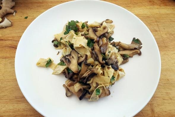 Roasted Mushroom and Yuba Salad