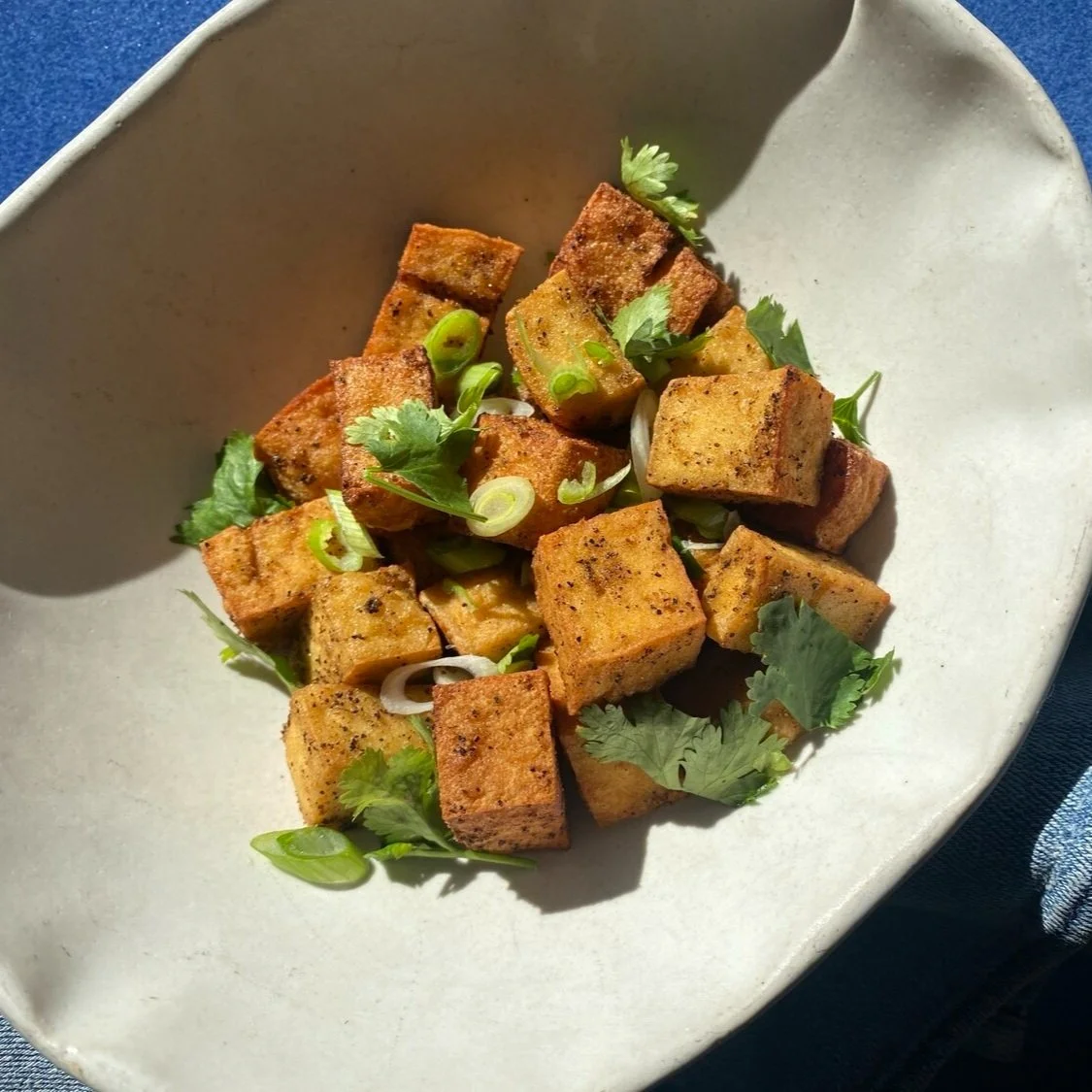 Fried Tofu with Spices and Herbs