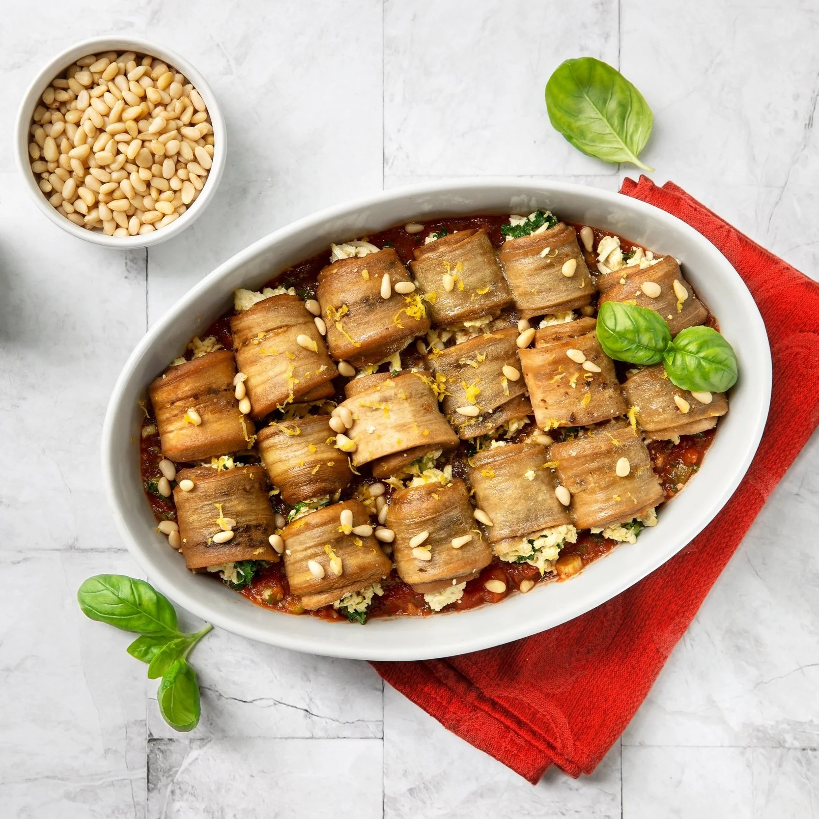 Chef Alicia's Eggplant and Tofu Rollatini