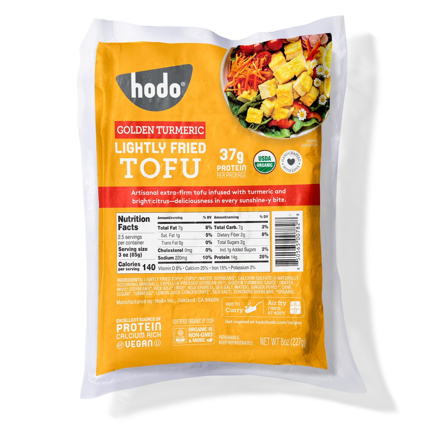 Lightly Fried Golden Turmeric Tofu