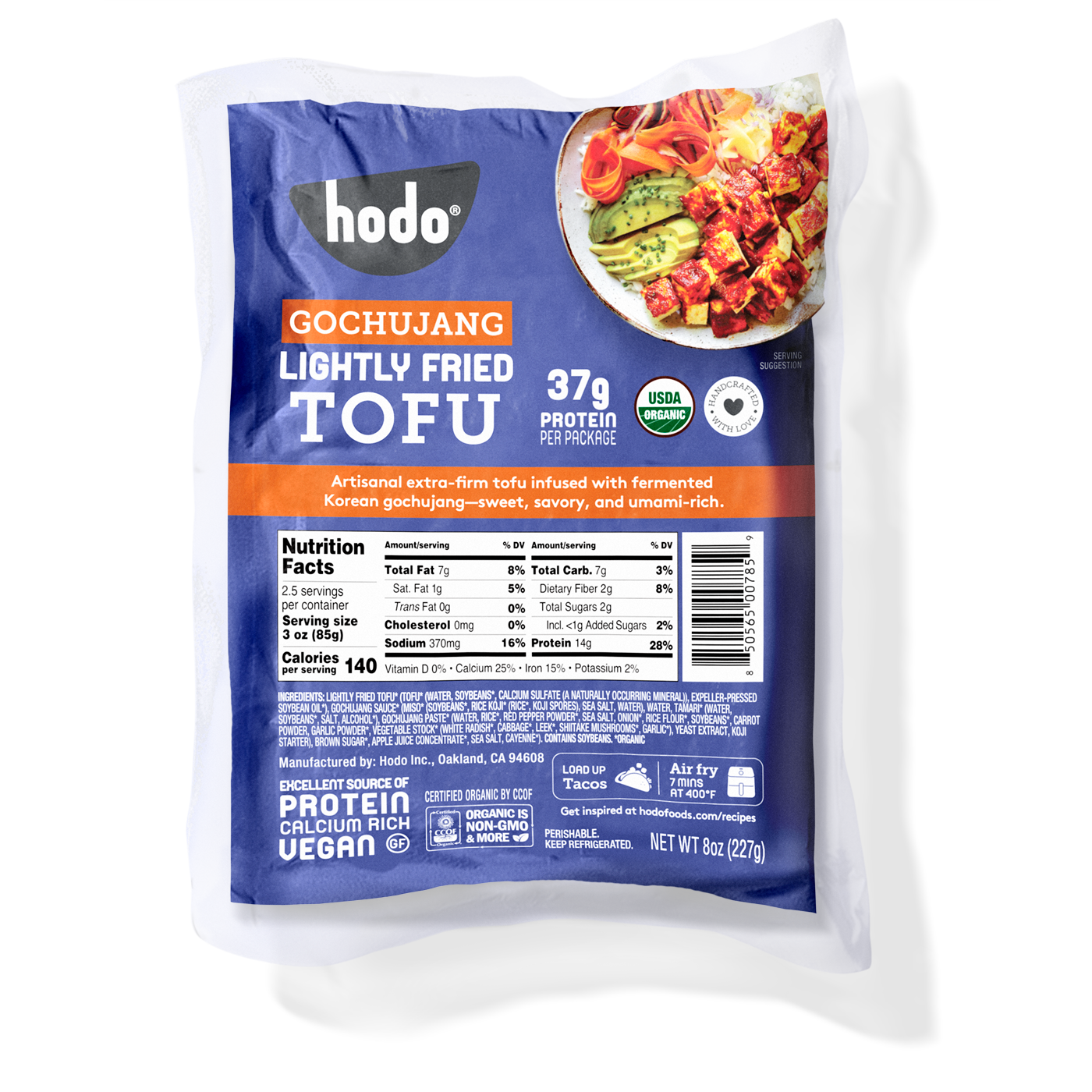 Lightly Fried Gochujang Tofu