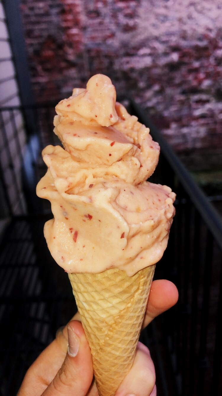 Peaches &amp; Coconut Cream Ice Cream