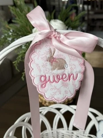 Easter Basket Tags -Oval Scallop