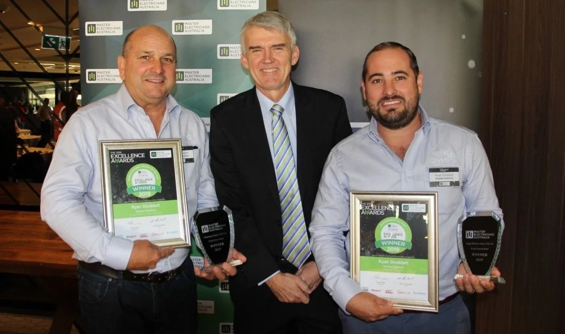 Stoddart Electrical team with Master Electricians Excellence Awards