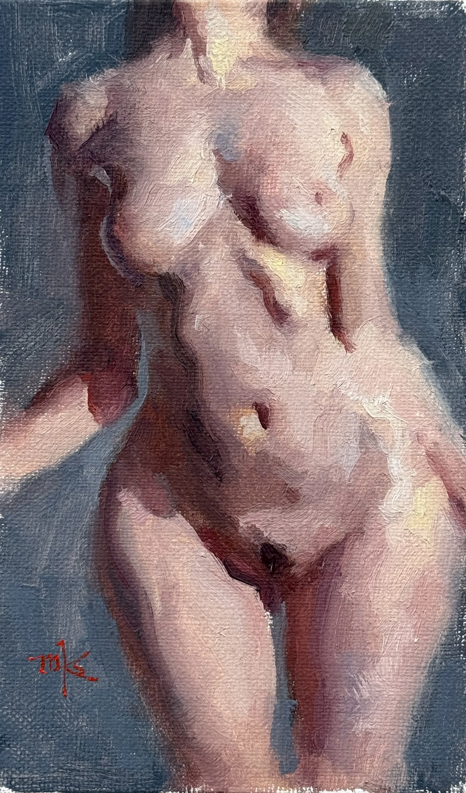 $250 - 3x5 - Figure Study - Oil on Panel