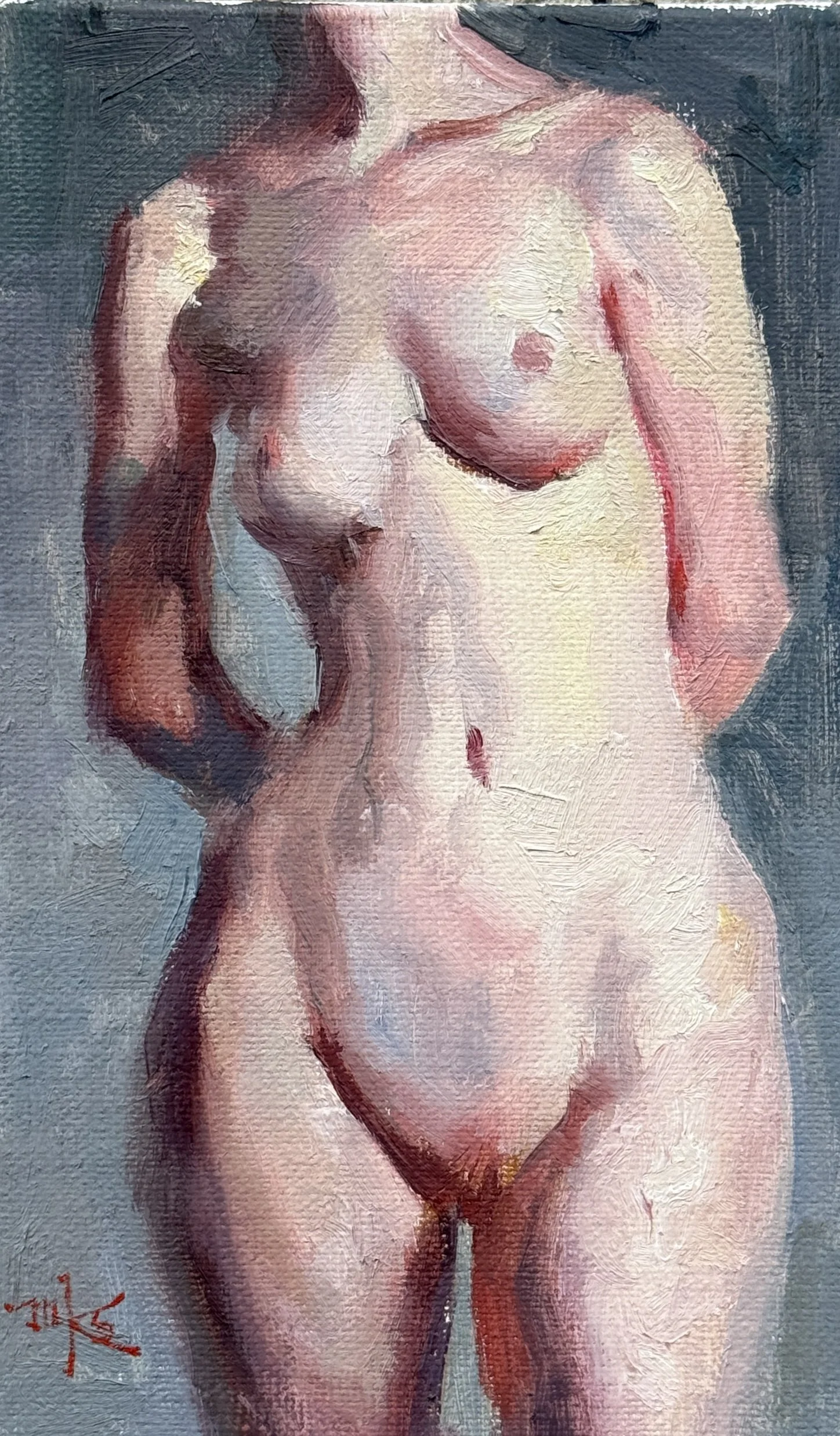 $250 - 3x5 - Figure Study - Oil on Panel