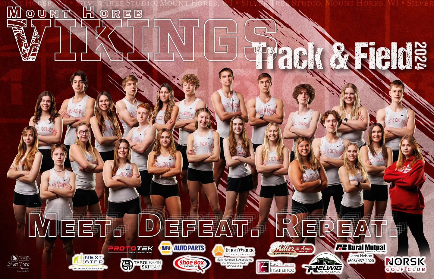 ᴍᴇᴇᴛ. ᴅᴇꜰᴇᴀᴛ. ʀᴇᴘᴇᴀᴛ. 🥇

Home track meet AND Senior Night! Viking Track team hosts a Badger Conference Quad which includes Oregon, Beaver Dam, and Reedsburg. Let's cheer loud for our Viking Track team and especially our graduating track stars! 

#Se