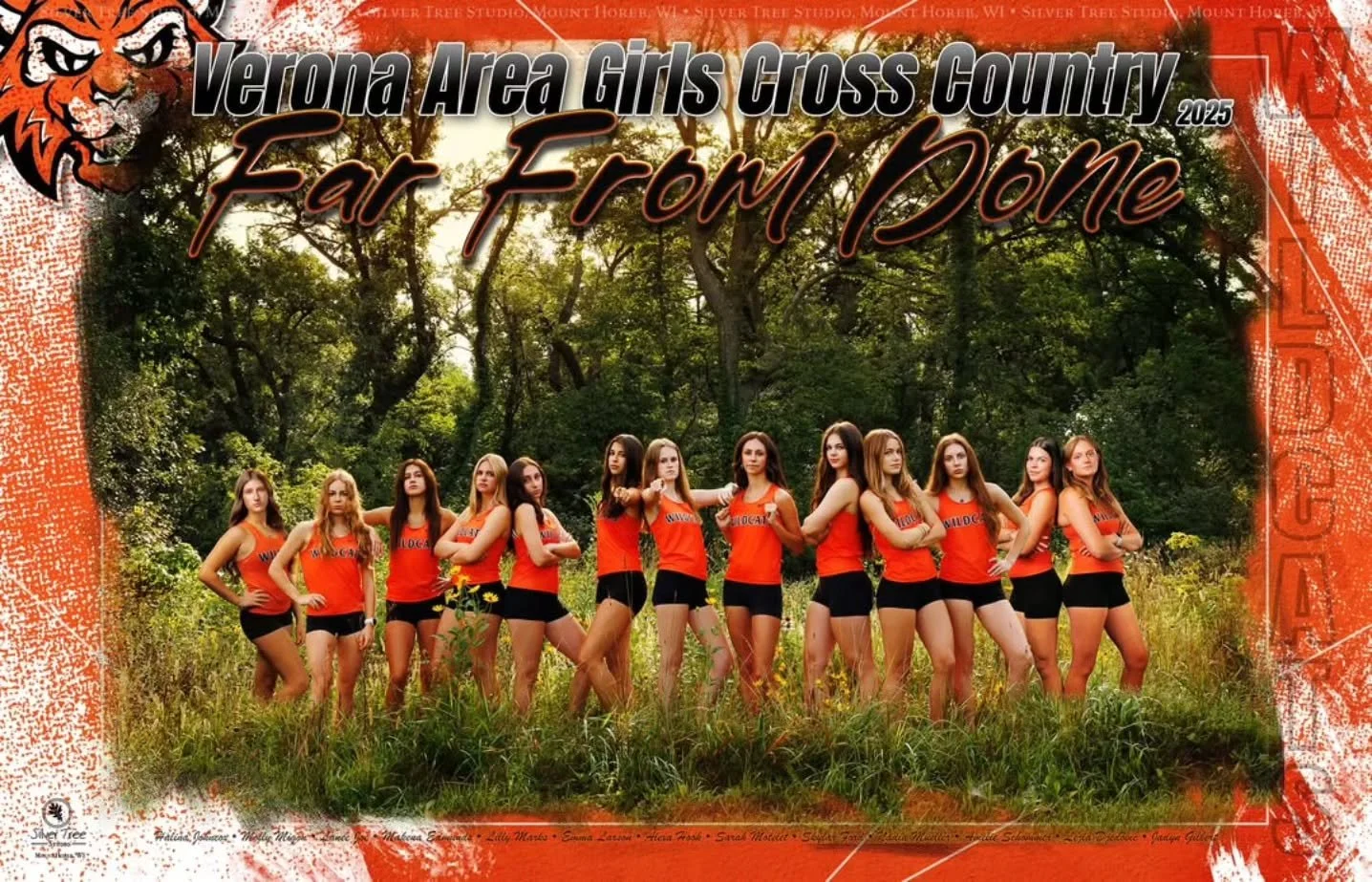 🏃&zwj;♀️🔥 The Verona Area Girls Cross Country Team is Far From Done.
This year&rsquo;s poster captures their drive, determination, and the miles still ahead.

Good luck this season, Wildcats&mdash;you&rsquo;re just getting started! 🧡🖤

#VeronaXC 