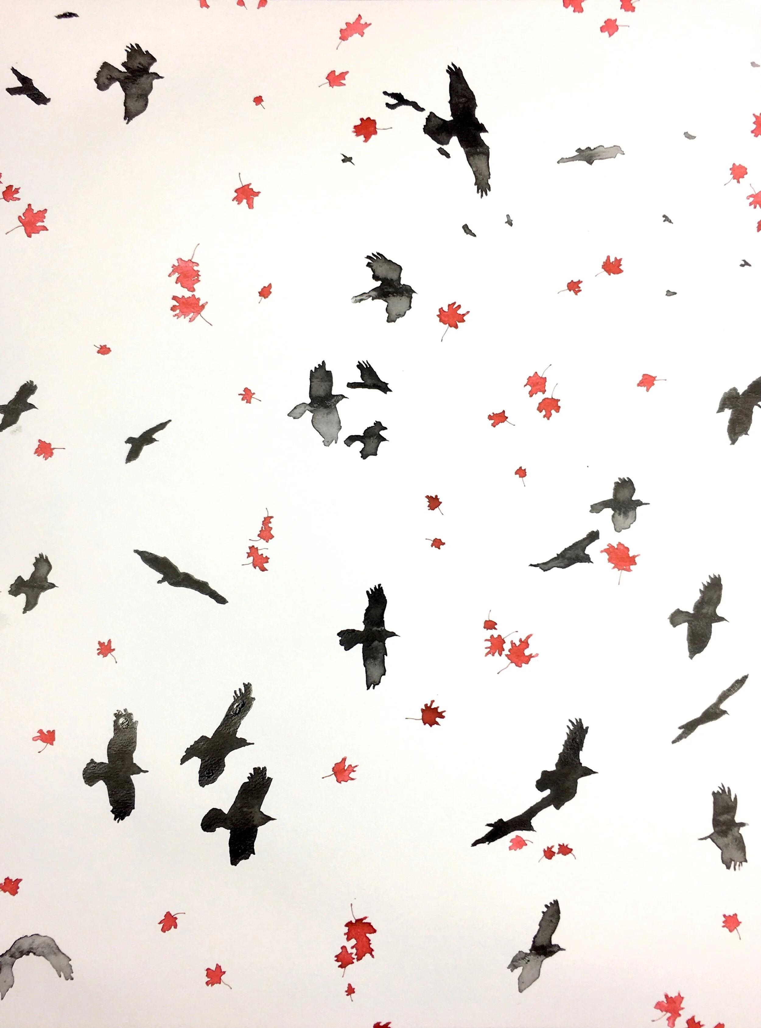Crows and Maple Leaves