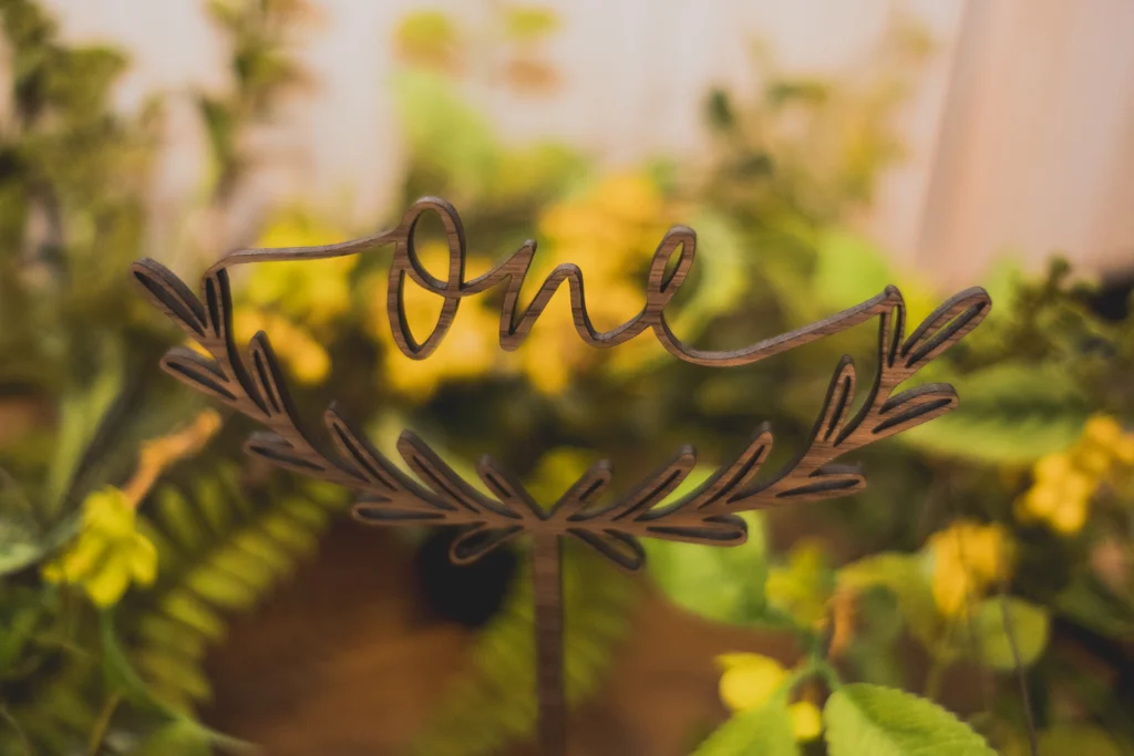 Laser Cut Table Numbers by Wanderlove Calligraphy + Design