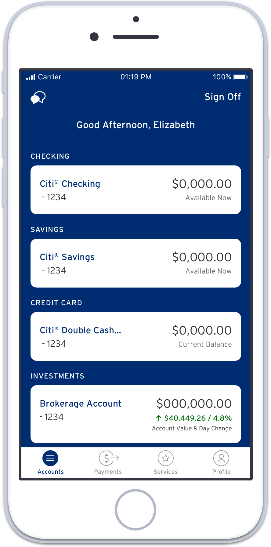 Citi App, Dashboard Enhancement 