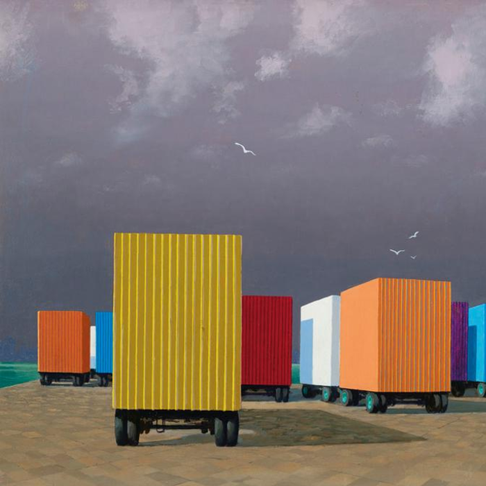 Cover art: Jeffrey Smart , Waiting Containers, Syracuse Harbor (crop)